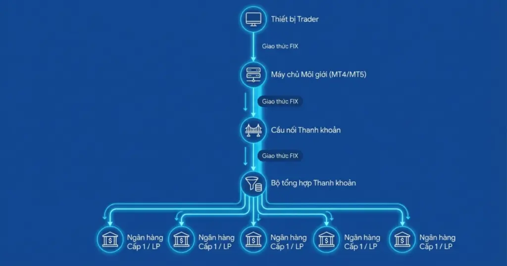 hành trình lệnh giao dịch A-Book